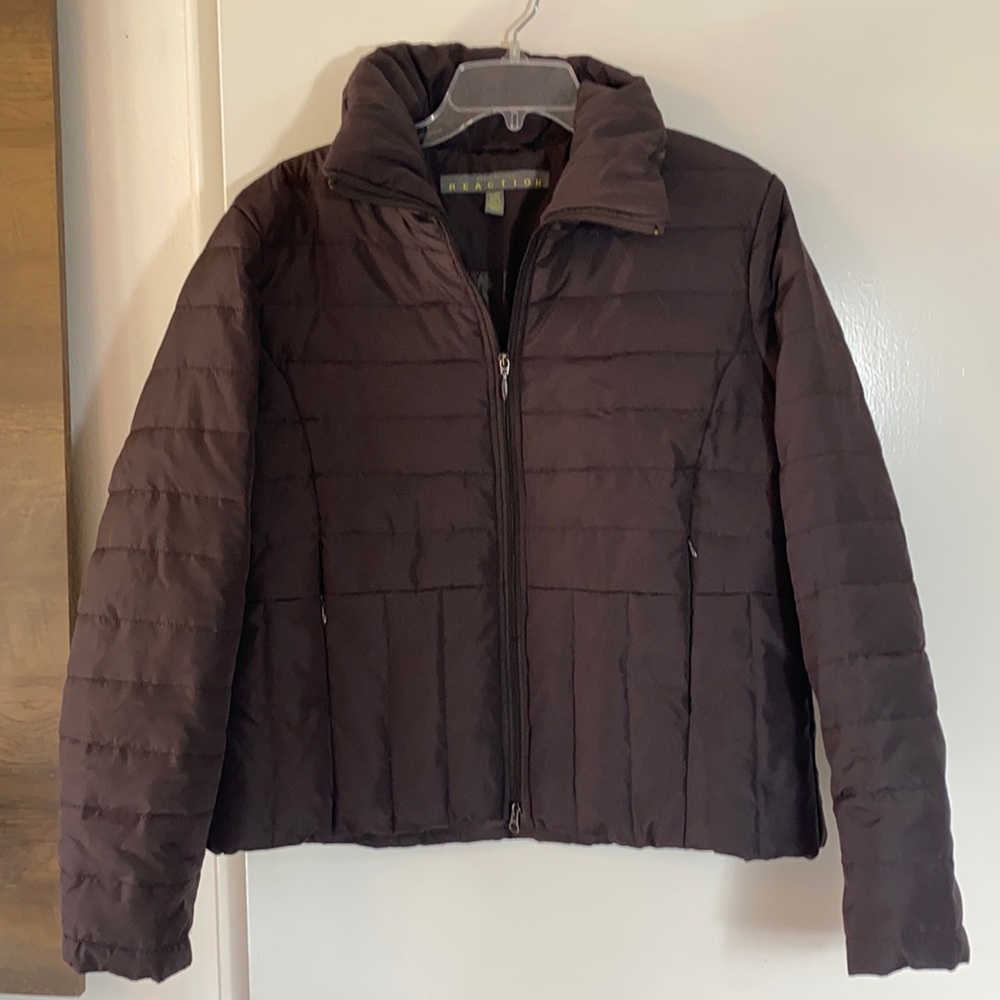 Kenneth Cole Reaction brown down women’s coat - Picture 4 of 8